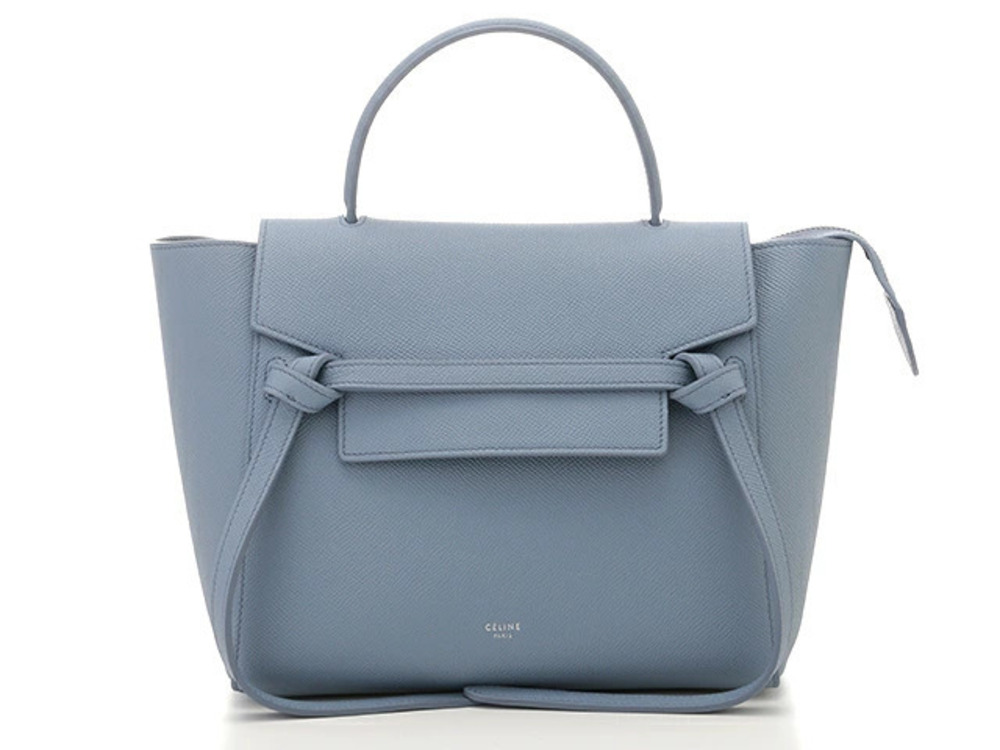 Celine Belt Bag Embossed Leather Blue